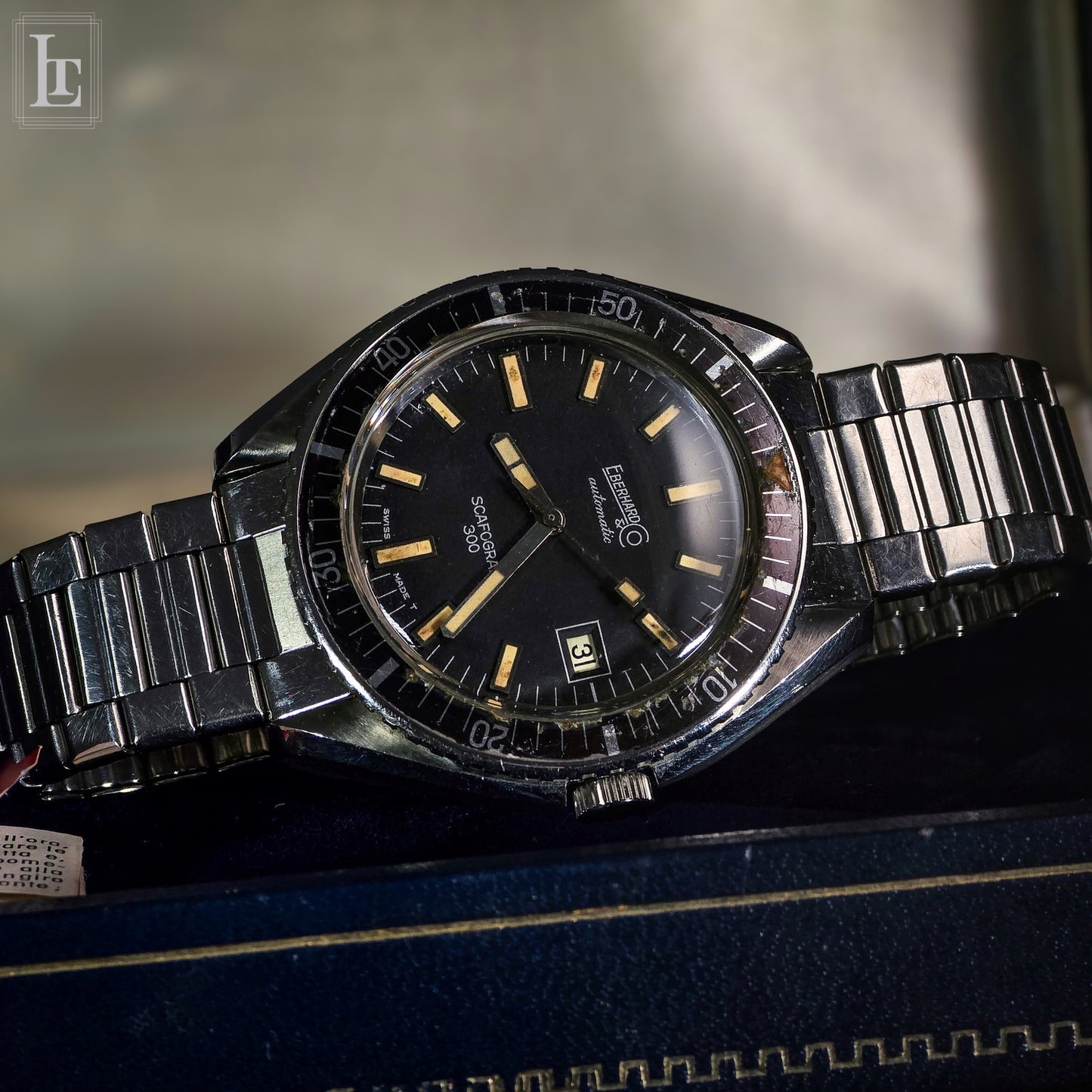 Eberhard Scafograf 300 bracciale e scatola 