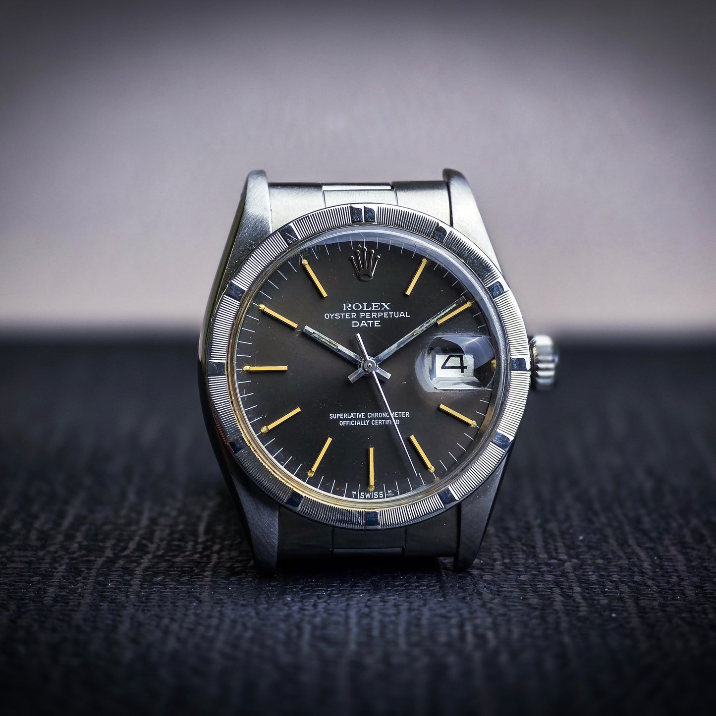 Rolex Date Engine Bezel 1501 grigio