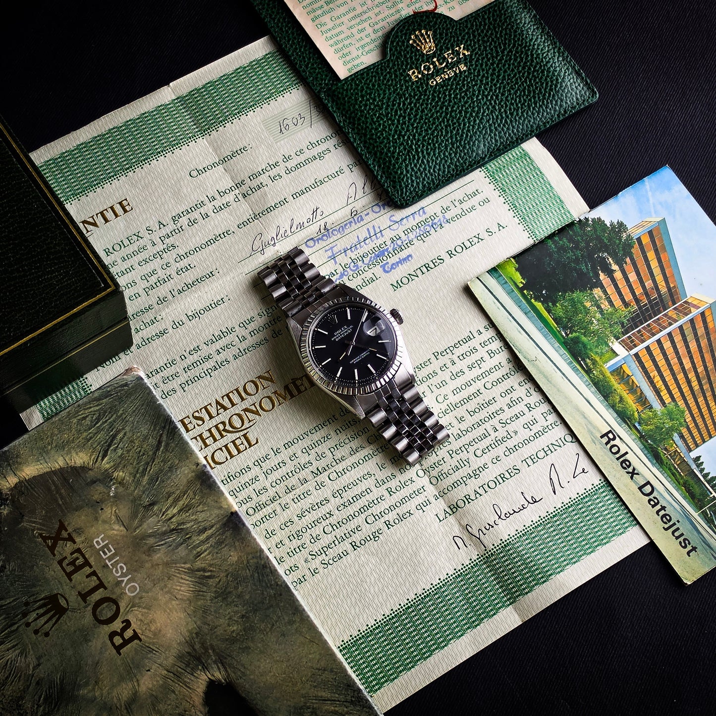 Rolex Datejust 1603 black Full Set