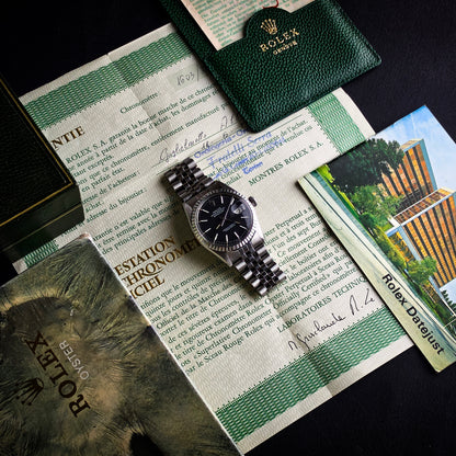 Rolex Datejust 1603 black Full Set