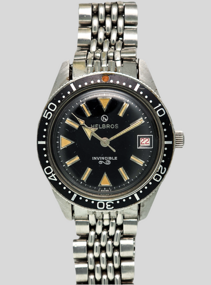 Helbros Invincible skin diver vintage b&p
