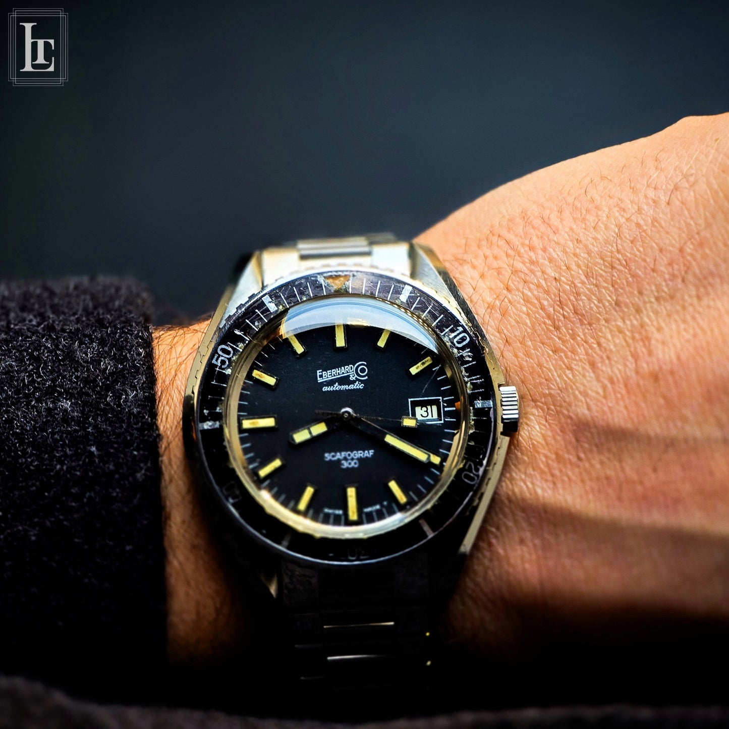 Eberhard Scafograf 300 bracciale e scatola 
