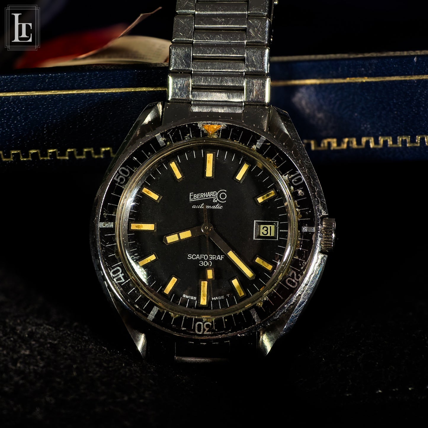 Eberhard Scafograf 300 bracciale e scatola 