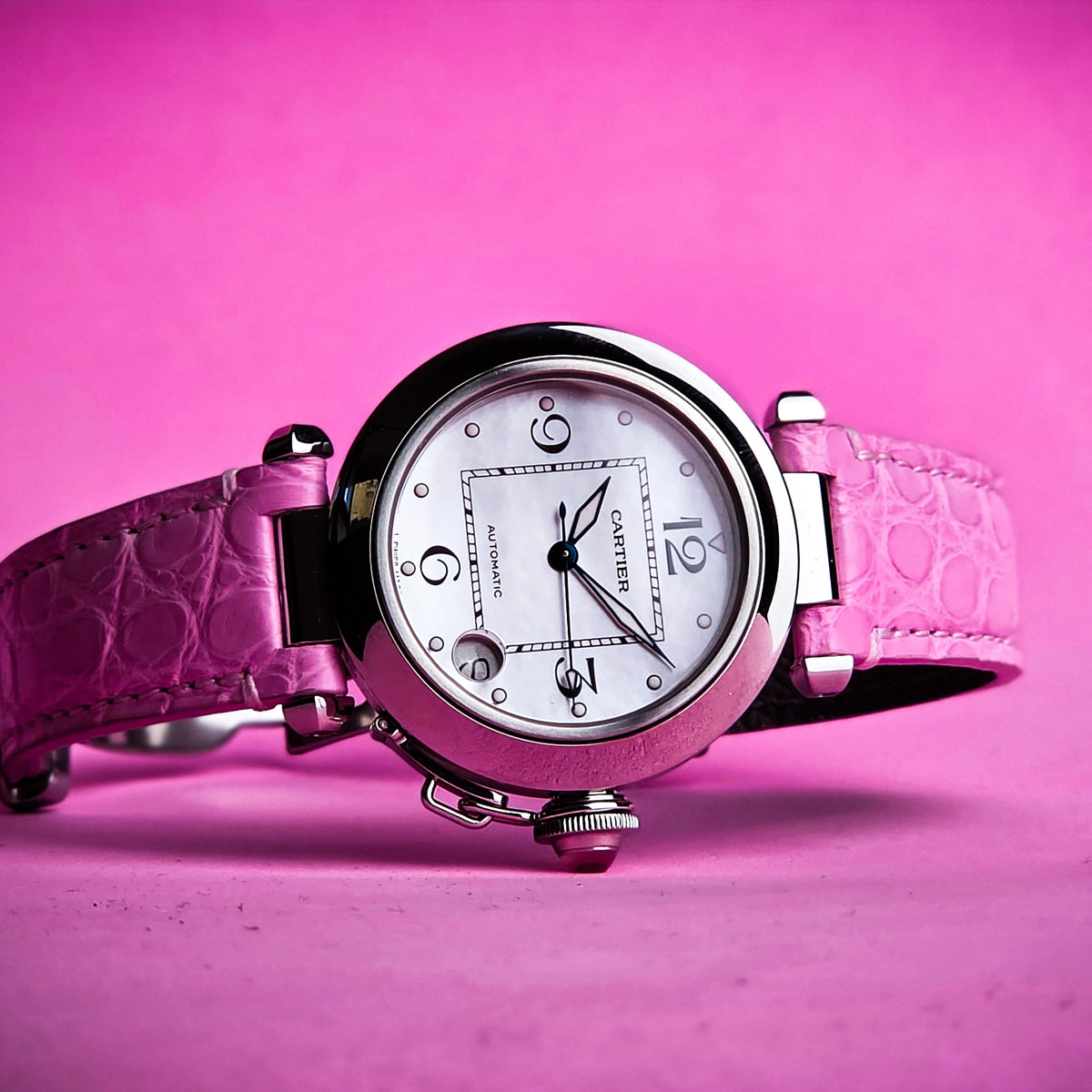 Cartier Pasha C Rif. 2324 Madreperla rosa