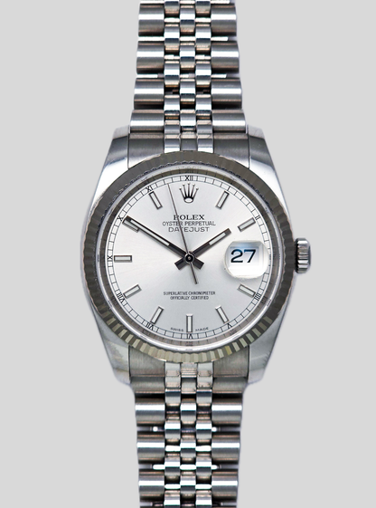 Rolex Datejust 116234 b&p white