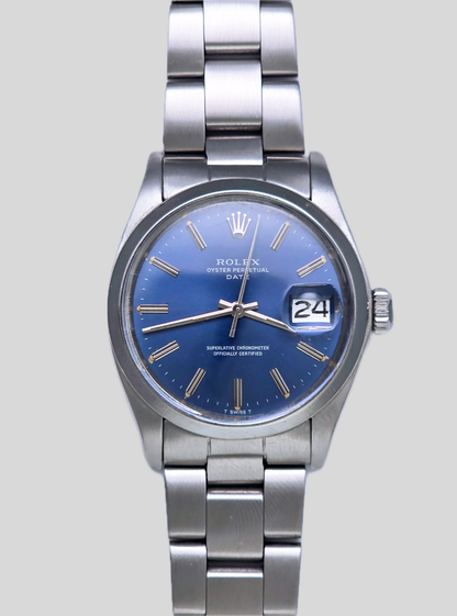 Rolex Date ref.1500 quadrante blue