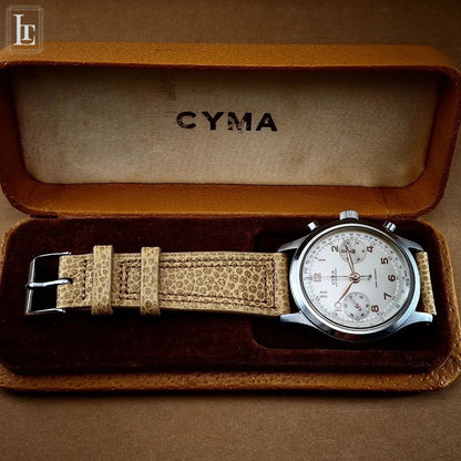 Cyma chronograph clamshell